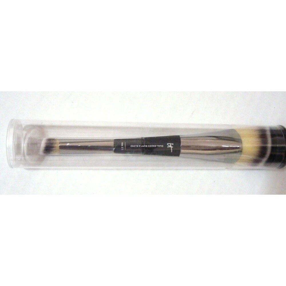 New NIP IT Cosmetics Heavenly Luxe Dual-Ended Buff & Blend Brush Soft